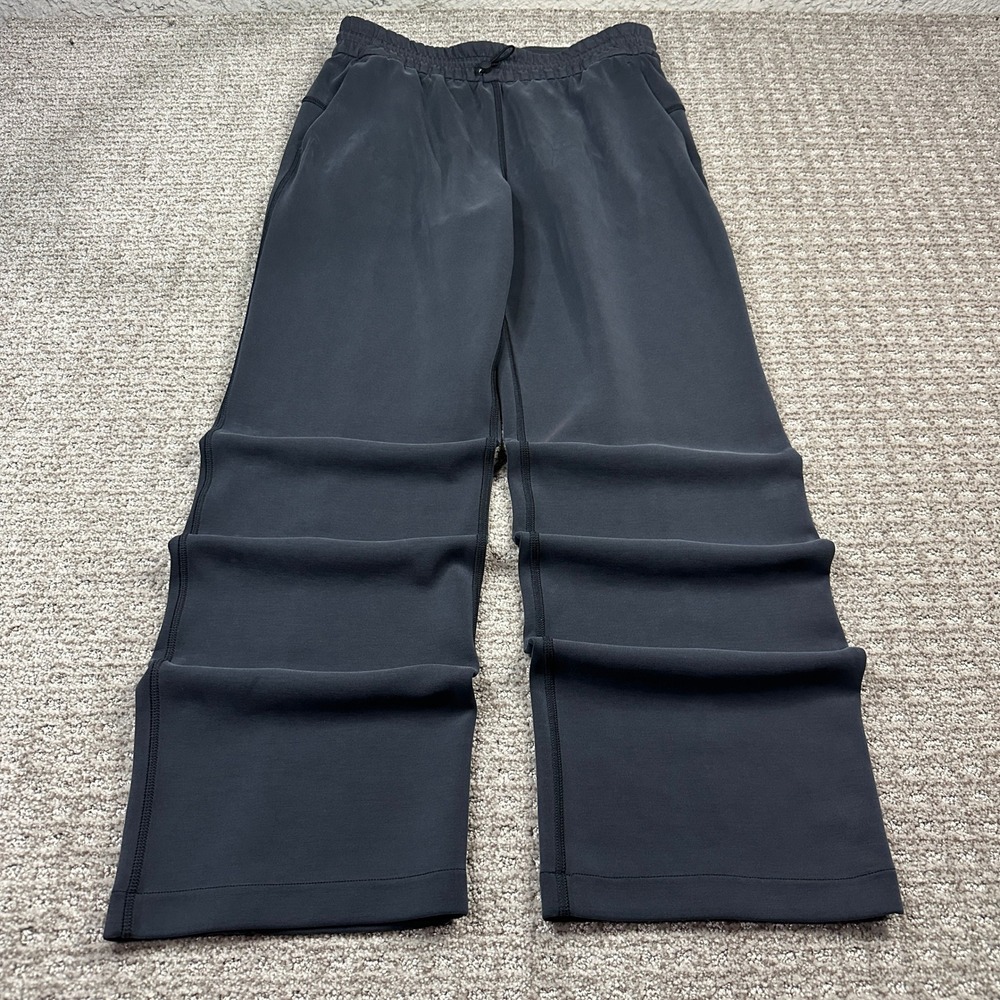 Lululemon Softstreme High Rise Straight Leg Pants Navy Black Size 8 LW5EGTS